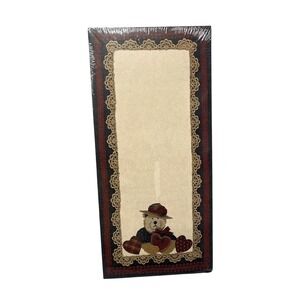 Main Street Press Teddy Bear List Pad Elizabeth King Brownd Cottagecore VTG 1996